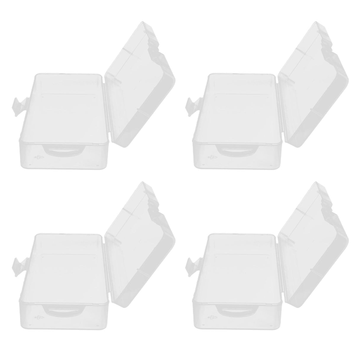 Transparent Storage Box Clear Plastic Container with Hinged Cover for Small ObjectsCrafts Beads Jewelry