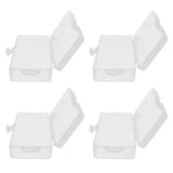 Transparent Storage Box Clear Plastic Container with Hinged Cover for Small ObjectsCrafts Beads Jewelry - Rear View