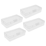 Transparent Storage Box Clear Plastic Container with Hinged Cover for Small ObjectsCrafts Beads Jewelry - Close-Up Angle