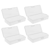 Transparent Storage Box Clear Plastic Container with Hinged Cover for Small ObjectsCrafts Beads Jewelry - Low Angle