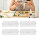 Transparent Storage Box Clear Plastic Container with Hinged Cover for Small ObjectsCrafts Beads Jewelry - Extra Image