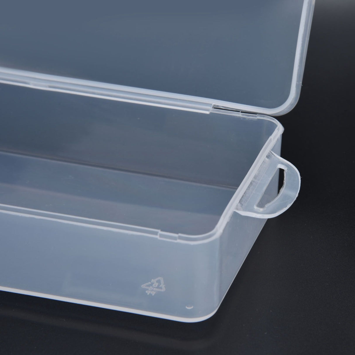 Transparent Storage Box Clear Plastic Container with Hinged Cover for Small ObjectsCrafts Beads Jewelry
