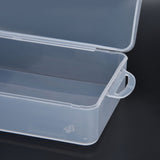 Transparent Storage Box Clear Plastic Container with Hinged Cover for Small ObjectsCrafts Beads Jewelry