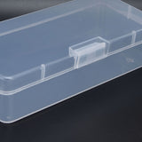 Transparent Storage Box Clear Plastic Container with Hinged Cover for Small ObjectsCrafts Beads Jewelry - Extra Image