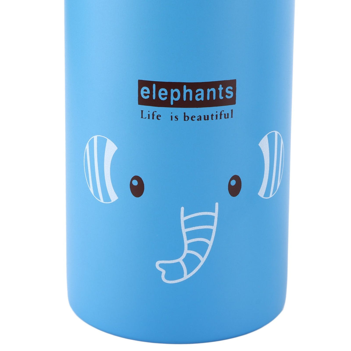 Stainless Steel Sport Water Bottle 500ml Cute Vacuum Insulated Water Bottle with Sucking Mouth for Outdoor SportsBlue Elephant