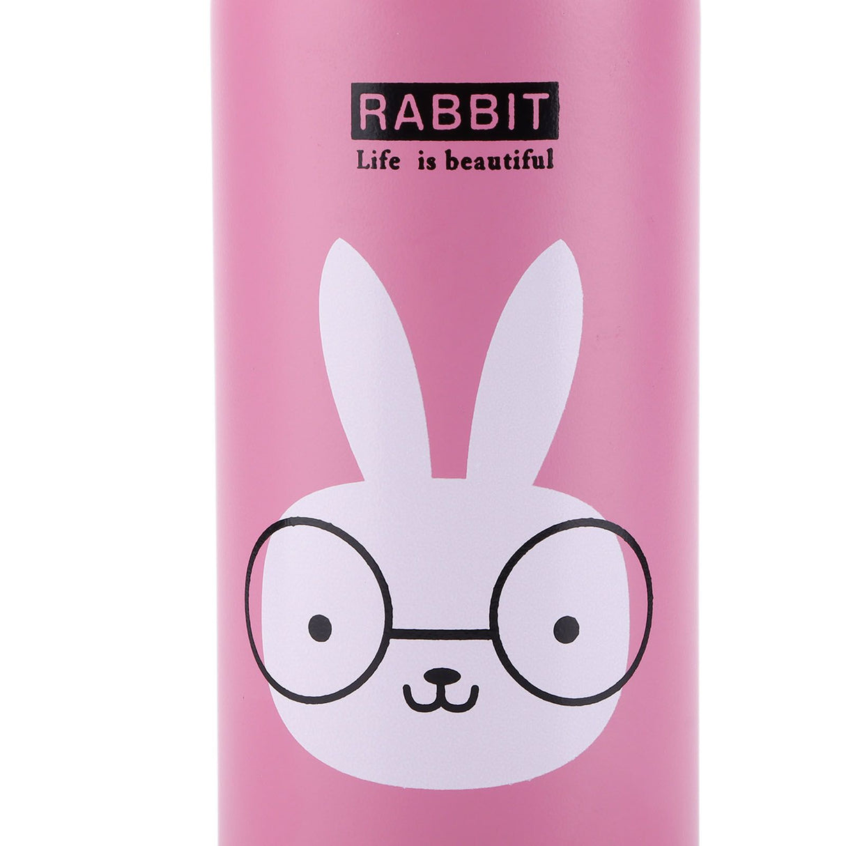 K601 Cute Cartoon Water Bottle Insulated Vacumm Stainless Steel Sport Water Bottle for KidPink Rabbit