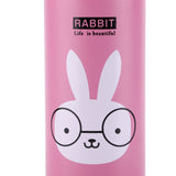 K601 Cute Cartoon Water Bottle Insulated Vacumm Stainless Steel Sport Water Bottle for KidPink Rabbit