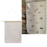 Pockets Cotton Linen Wall Hanging Earrings Storage Bags Multifunctional Home Decor Hanging BagS