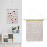 Pockets Cotton Linen Wall Hanging Earrings Storage Bags Multifunctional Home Decor Hanging BagS - Extra Image