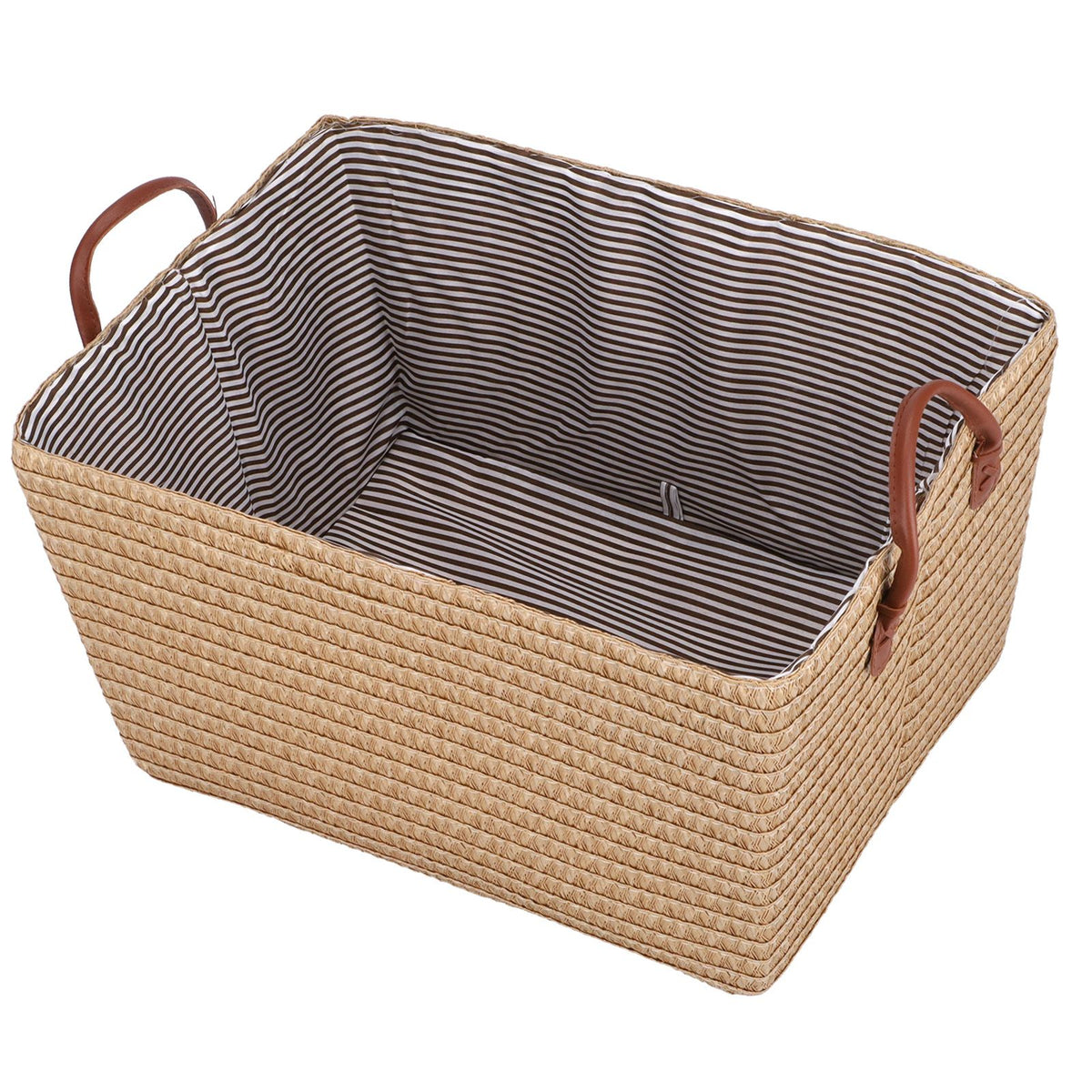 Large Collapsible Storage Basket Foldable Storage Bin for Toys Books Bedroom ClosetPale Yellow