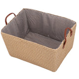 Large Collapsible Storage Basket Foldable Storage Bin for Toys Books Bedroom ClosetPale Yellow