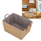 Large Collapsible Storage Basket Foldable Storage Bin for Toys Books Bedroom ClosetPale Yellow - Extra Image