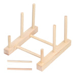 Wooden Dish Plate Drain Rack Non Defrmation Dinnerware Storage Organizer for Dish Plate Bowl Cup Pot Lid
