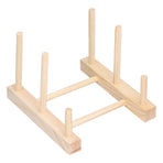 Wooden Dish Plate Drain Rack Non Defrmation Dinnerware Storage Organizer for Dish Plate Bowl Cup Pot Lid