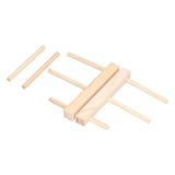Wooden Dish Plate Drain Rack Non Defrmation Dinnerware Storage Organizer for Dish Plate Bowl Cup Pot Lid - Close-Up Angle