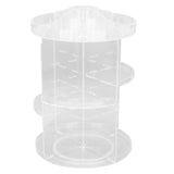 Makeup Organizer 360 Degree Rotation Cosmetic Storage Box Large Capacity Acrylic Jewelry Storage Rack - Top-Down View