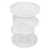 Makeup Organizer 360 Degree Rotation Cosmetic Storage Box Large Capacity Acrylic Jewelry Storage Rack - Rear View