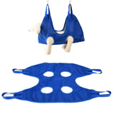 Dog Grooming Sling Multifunctional Pet Grooming Hammock Helper for Bathing Washing Grooming and Trimming NailBlue M