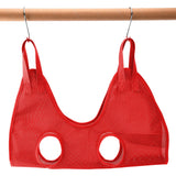 Dog Grooming Sling Multifunctional Pet Grooming Hammock Helper for Bathing Washing Grooming and Trimming NailRed S
