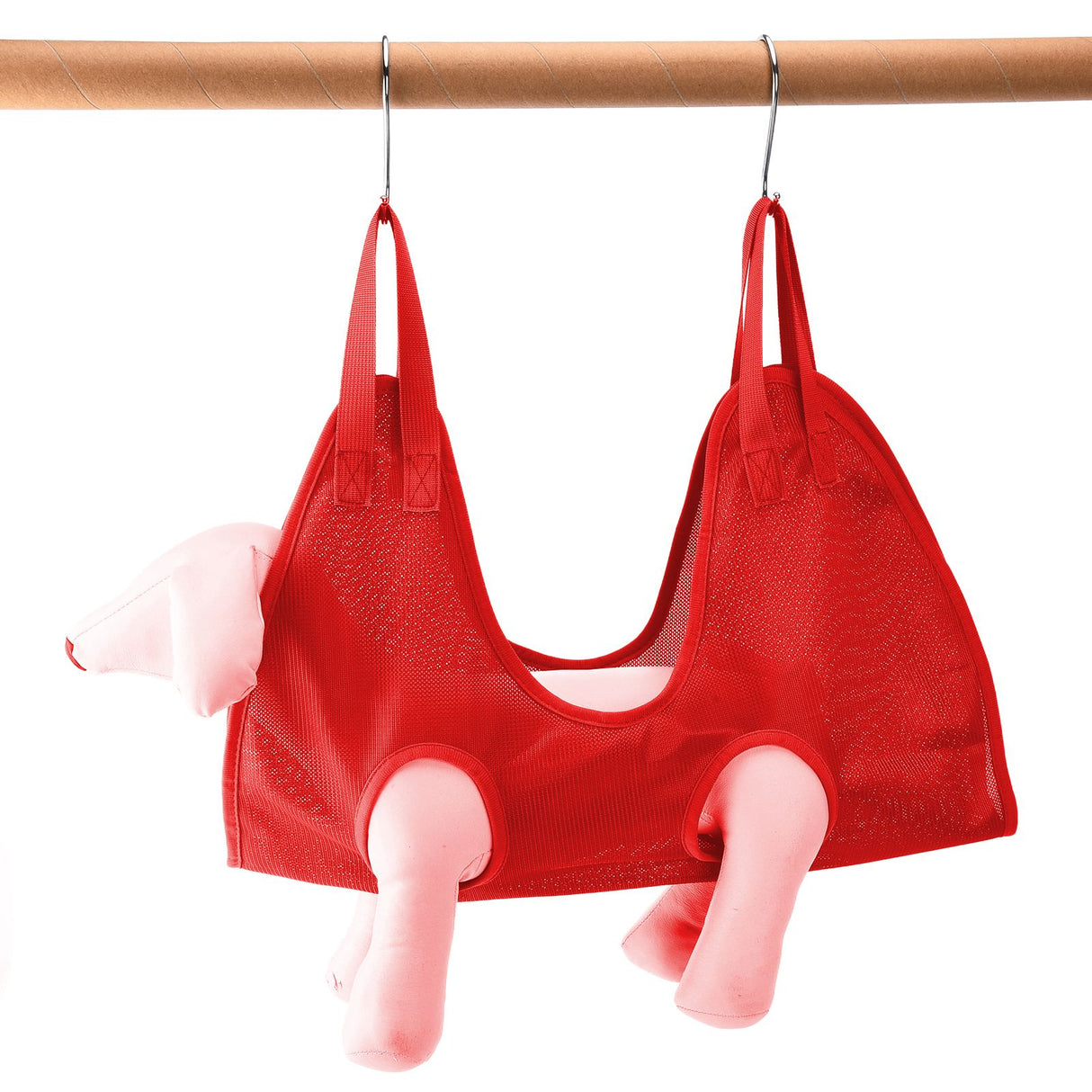 Dog Grooming Sling Multifunctional Pet Grooming Hammock Helper for Bathing Washing Grooming and Trimming NailRed M