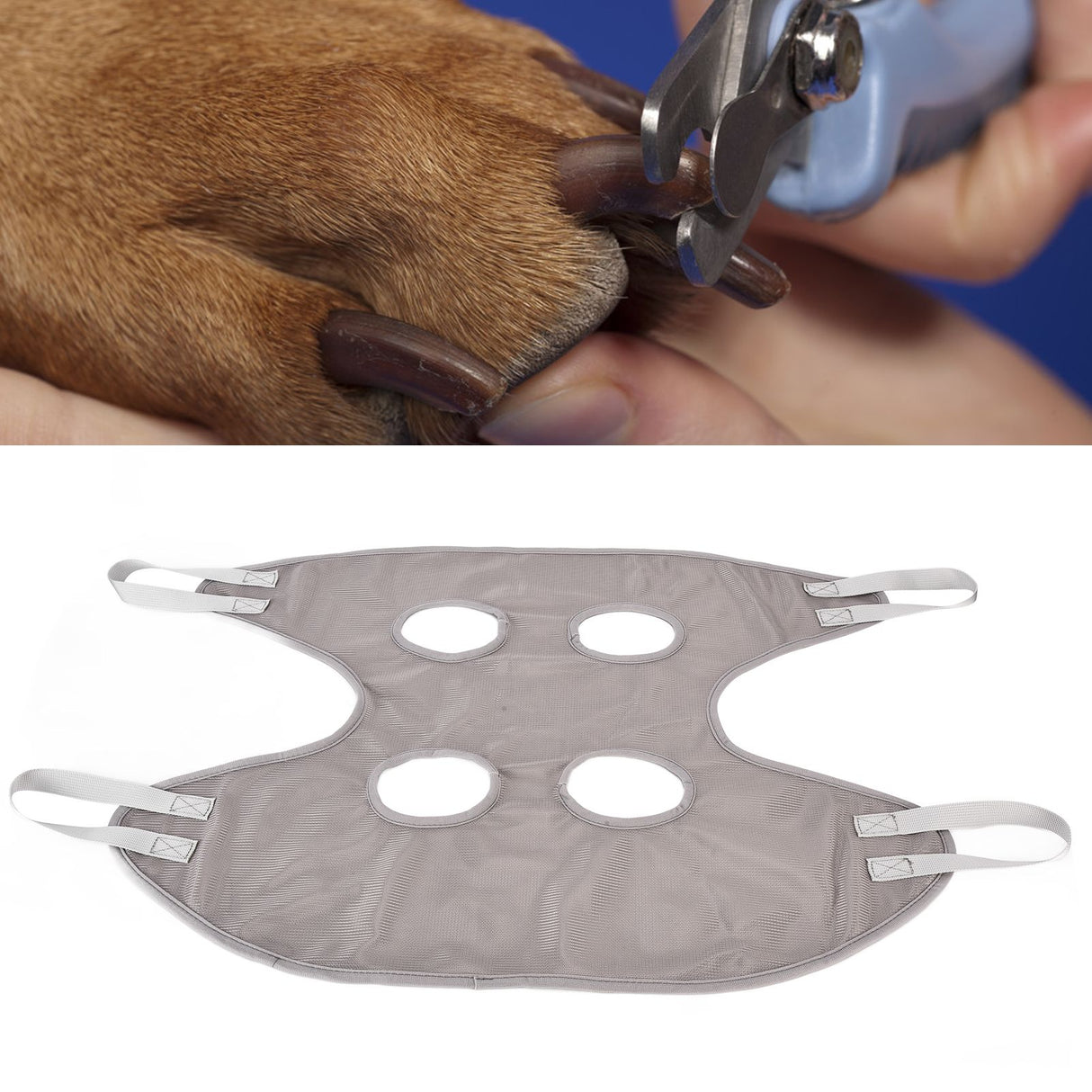 Dog Grooming Sling Multifunctional Pet Grooming Hammock Helper for Bathing Washing Grooming and Trimming NailGrey S