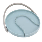Kitchen Storage Turntable Non Skid Kitchen Spice Beverage Pull Out Organizer Rack for Kitchen Cabinets PantryBlue