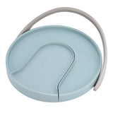 Kitchen Storage Turntable Non Skid Kitchen Spice Beverage Pull Out Organizer Rack for Kitchen Cabinets PantryBlue - Low Angle