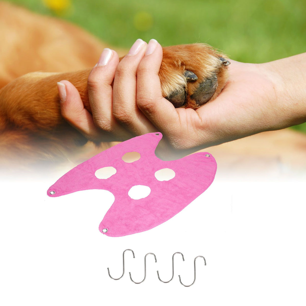 Pet Grooming Sling Dog Grooming Sling Hammock Helper for Bathing Washing Nail ClippingL Rose Red