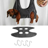 Pet Grooming Sling Dog Grooming Sling Hammock Helper for Bathing Washing Nail ClippingL Grey