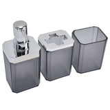 7Pcs/Set Plastic Bathroom Accessory Grey Toothbrush Holder Soap Tray Kit for Home Hotel - Extra Image