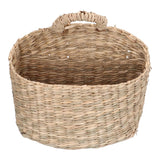 Hanging Basket Seagrass Woven Wall Hanging Storage Basket Organizer for Home Garden Decoration - Side View