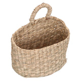 Hanging Basket Seagrass Woven Wall Hanging Storage Basket Organizer for Home Garden Decoration - 45-Degree Angle
