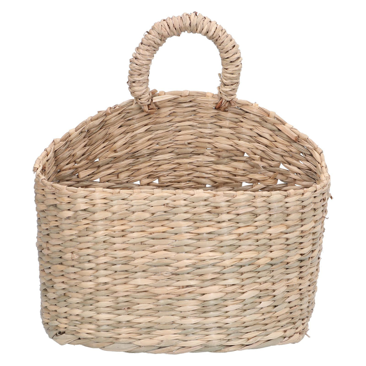 Hanging Basket Seagrass Woven Wall Hanging Storage Basket Organizer for Home Garden Decoration