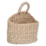 Hanging Basket Seagrass Woven Wall Hanging Storage Basket Organizer for Home Garden Decoration - Low Angle