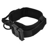 Traction Dog Collar with Buckle Nylon Iron Training Hunting Collar Pet Accessory for OutdoorBlack XL - Side View