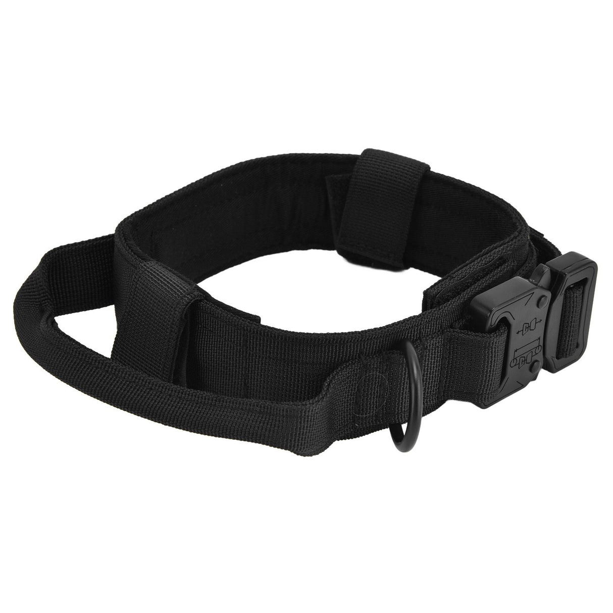 Traction Dog Collar with Buckle Nylon Iron Training Hunting Collar Pet Accessory for OutdoorBlack XL