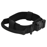 Traction Dog Collar with Buckle Nylon Iron Training Hunting Collar Pet Accessory for OutdoorBlack XL - Low Angle