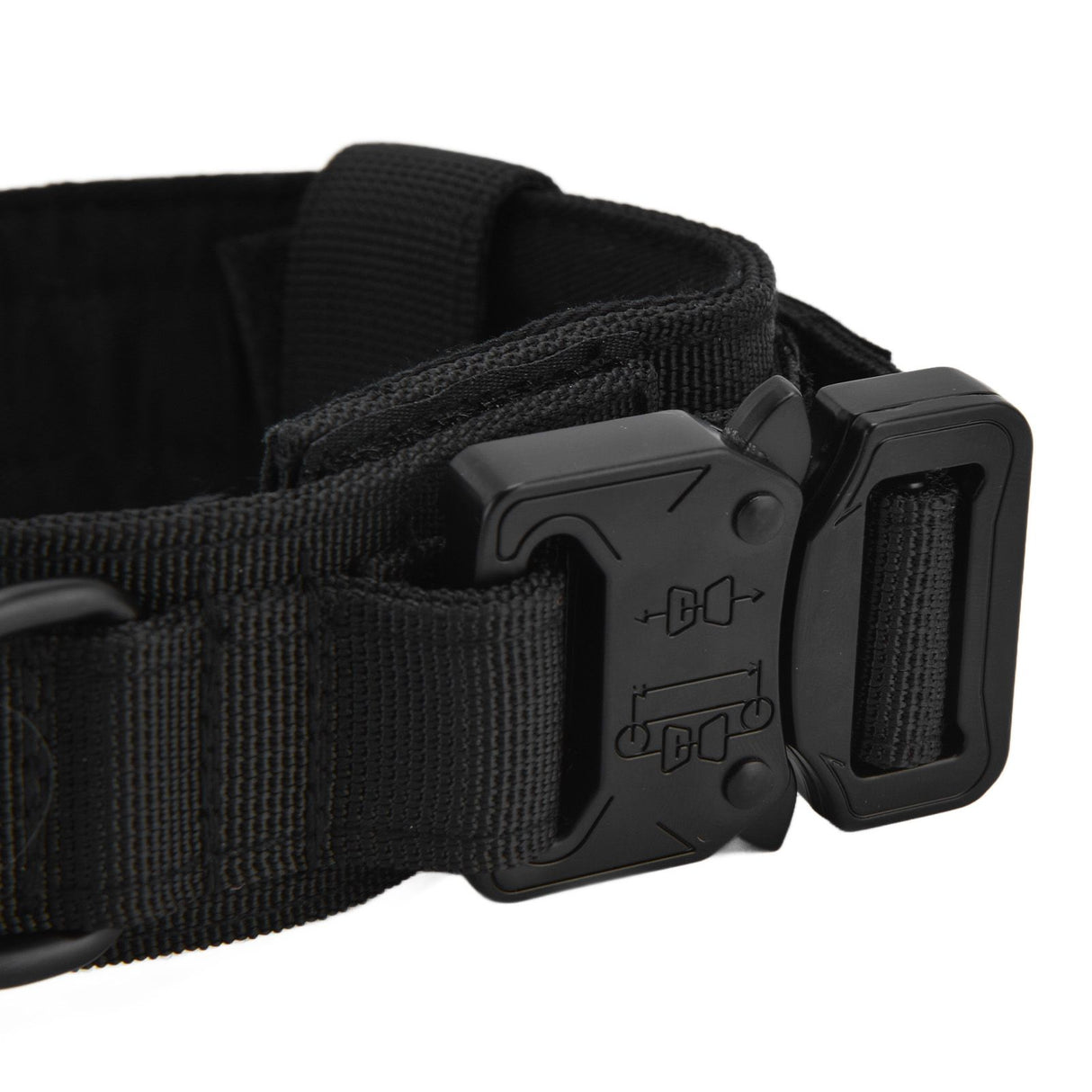 Traction Dog Collar with Buckle Nylon Iron Training Hunting Collar Pet Accessory for OutdoorBlack XL