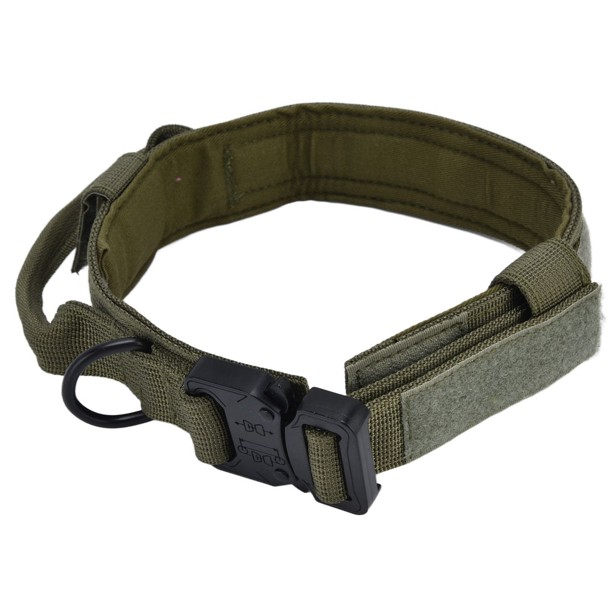 Traction Dog Collar with Buckle Nylon Iron Training Hunting Collar Pet Accessory for OutdoorGreen M