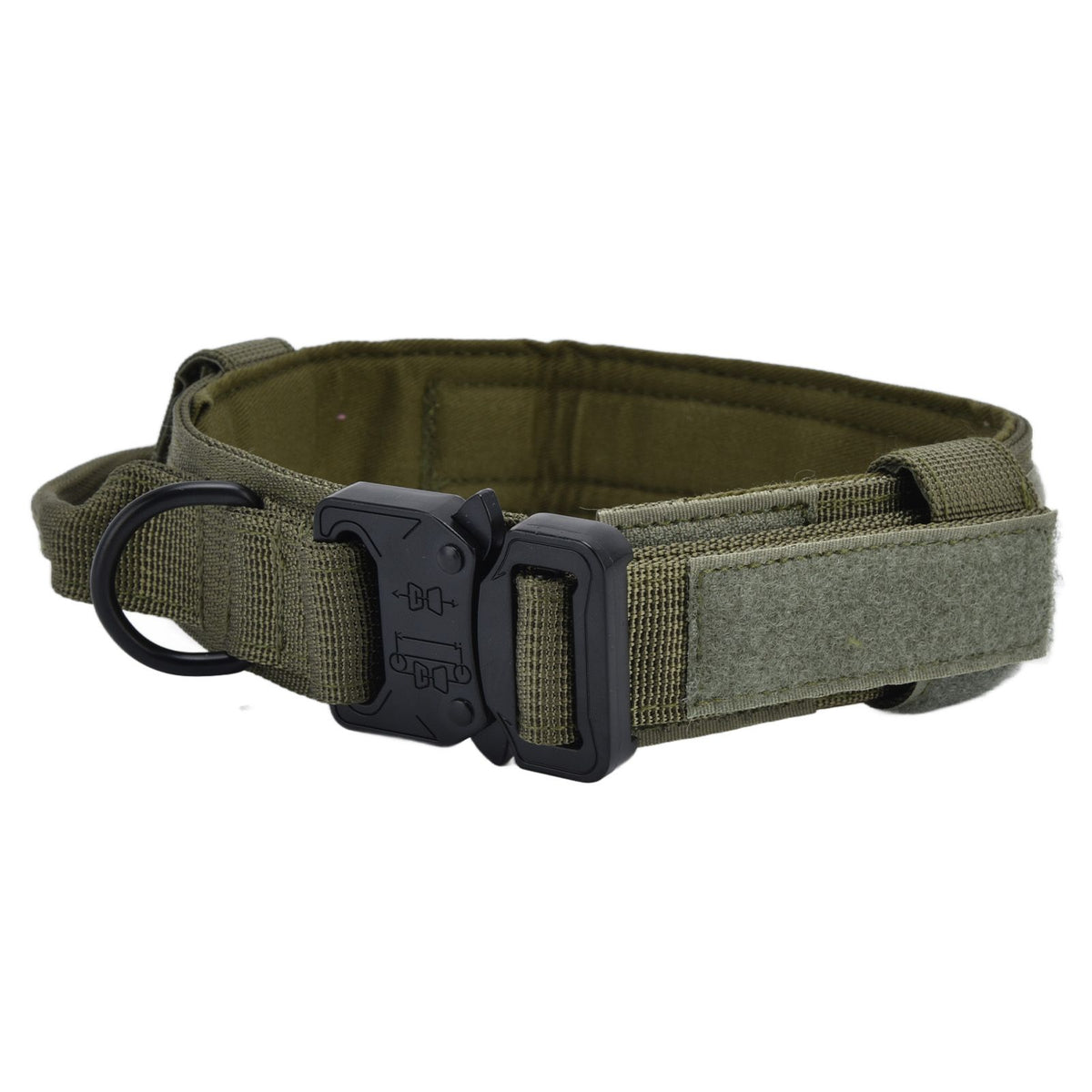 Traction Dog Collar with Buckle Nylon Iron Training Hunting Collar Pet Accessory for OutdoorGreen M