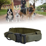 Traction Dog Collar with Buckle Nylon Iron Training Hunting Collar Pet Accessory for OutdoorGreen M - Extra Image