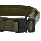 Traction Dog Collar with Buckle Nylon Iron Training Hunting Collar Pet Accessory for OutdoorGreen M