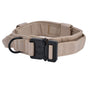 Traction Dog Collar with Buckle Nylon Iron Training Hunting Collar Pet Accessory for OutdoorKhaki XL