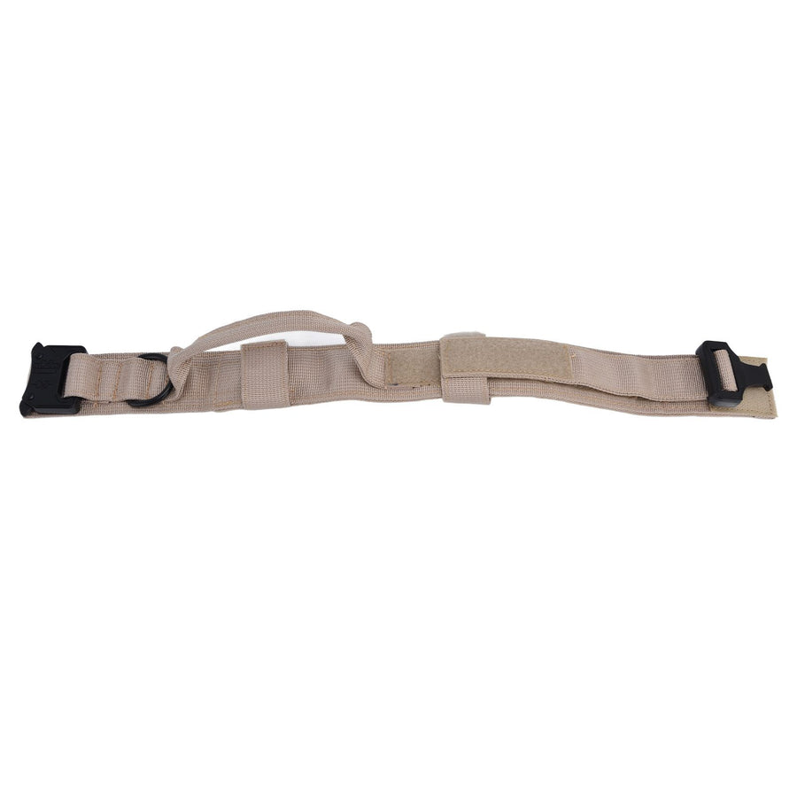 Traction Dog Collar with Buckle Nylon Iron Training Hunting Collar Pet Accessory for OutdoorKhaki XL