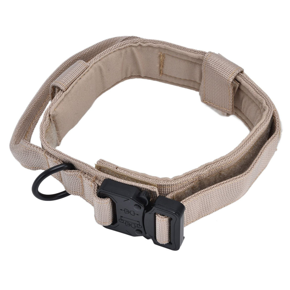 Traction Dog Collar with Buckle Nylon Iron Training Hunting Collar Pet Accessory for OutdoorKhaki XL