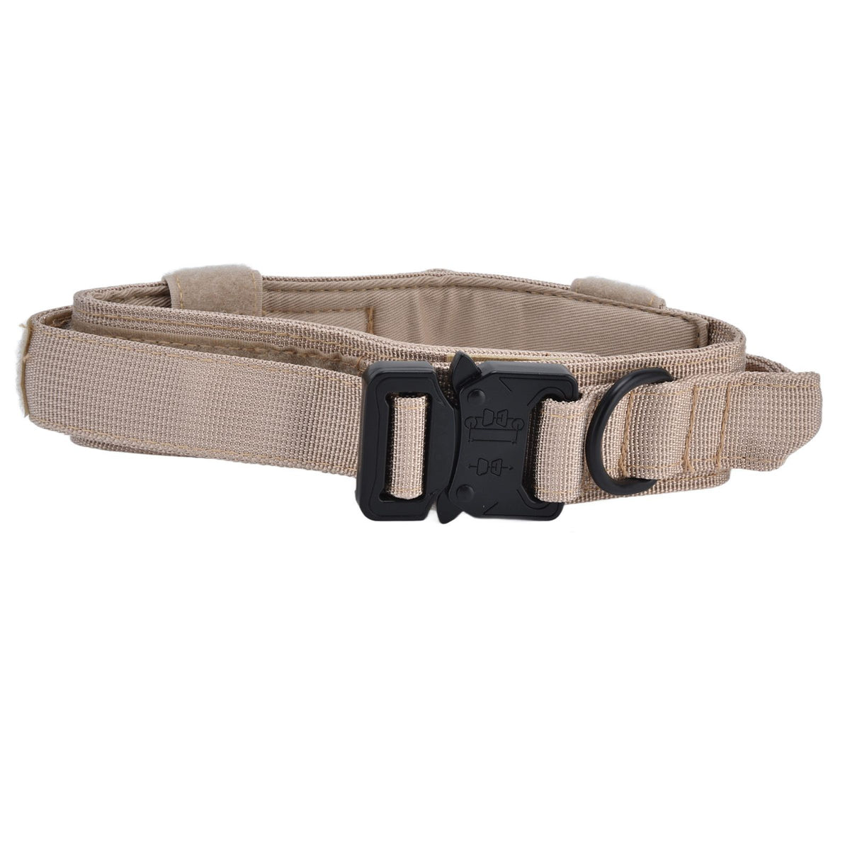 Traction Dog Collar with Buckle Nylon Iron Training Hunting Collar Pet Accessory for OutdoorKhaki XL