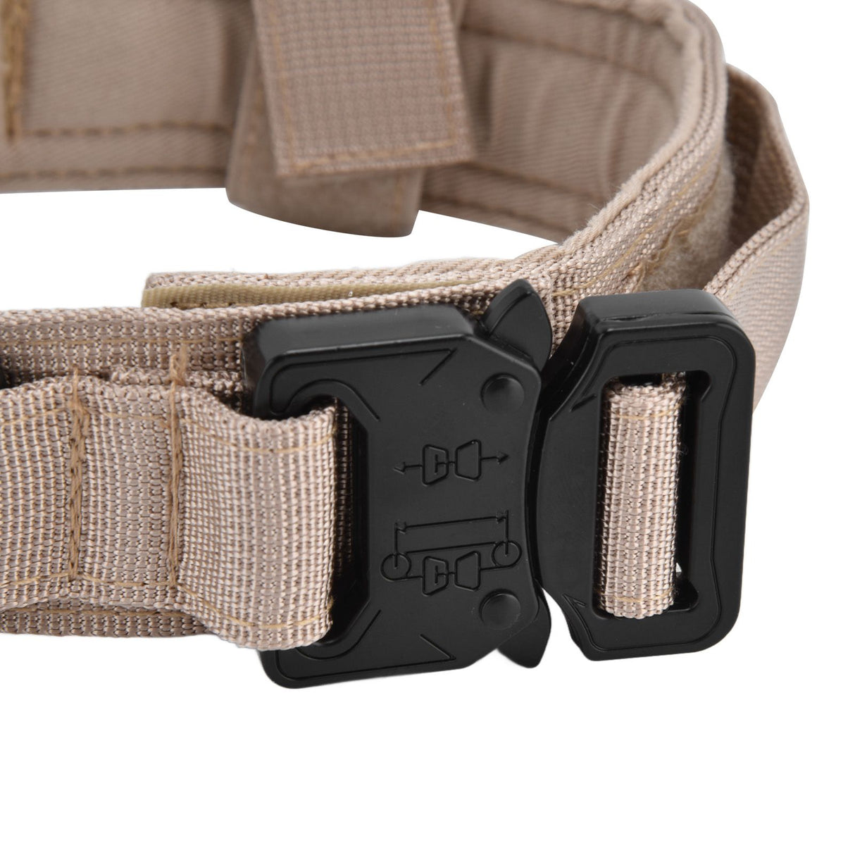 Traction Dog Collar with Buckle Nylon Iron Training Hunting Collar Pet Accessory for OutdoorKhaki XL