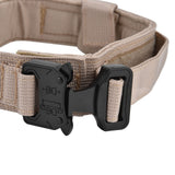 Traction Dog Collar with Buckle Nylon Iron Training Hunting Collar Pet Accessory for OutdoorKhaki XL