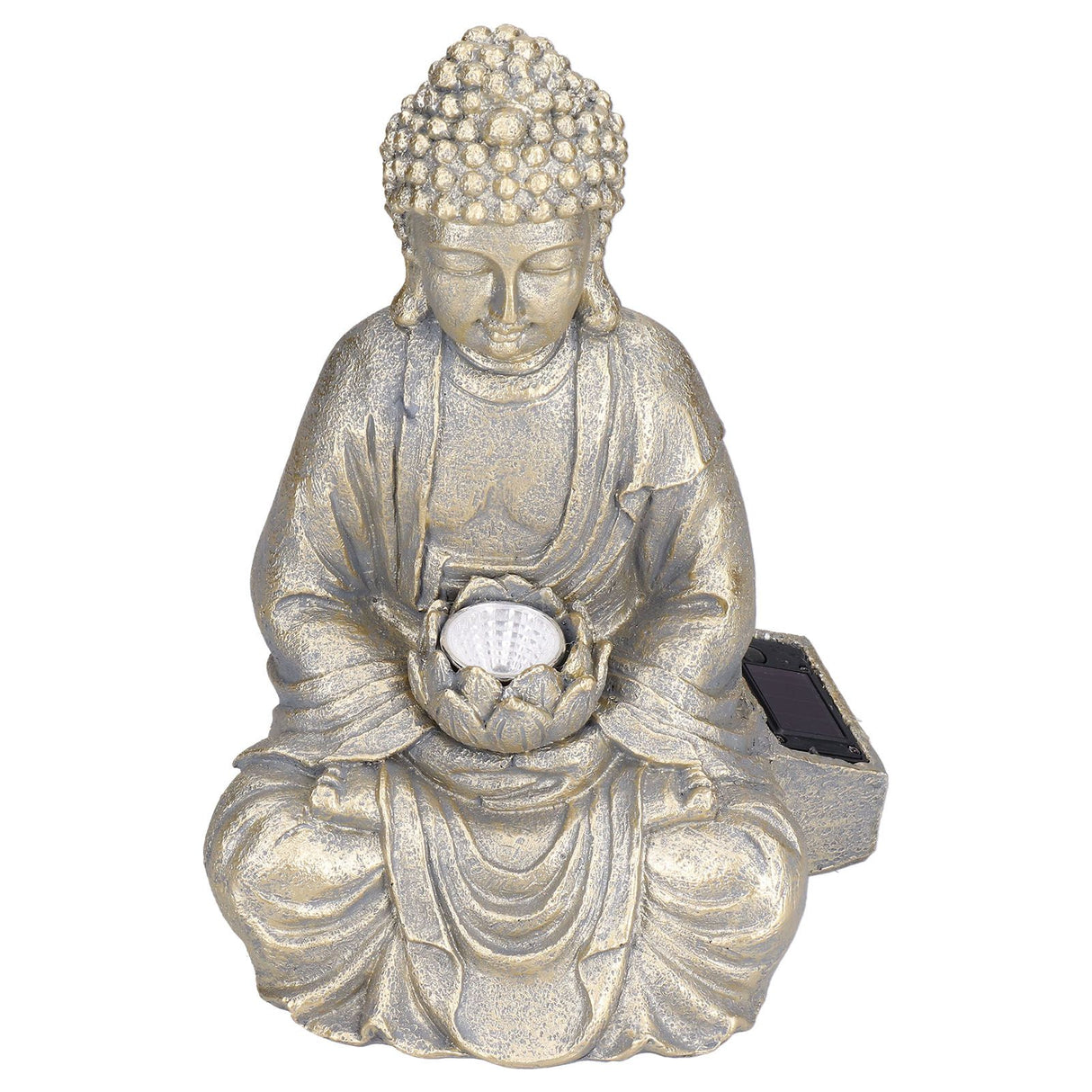 Home Buddha Garden Light Solar Powered Zen Buddha Garden Statue for Yard Garden Patio Deck