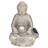 Home Buddha Garden Light Solar Powered Zen Buddha Garden Statue for Yard Garden Patio Deck